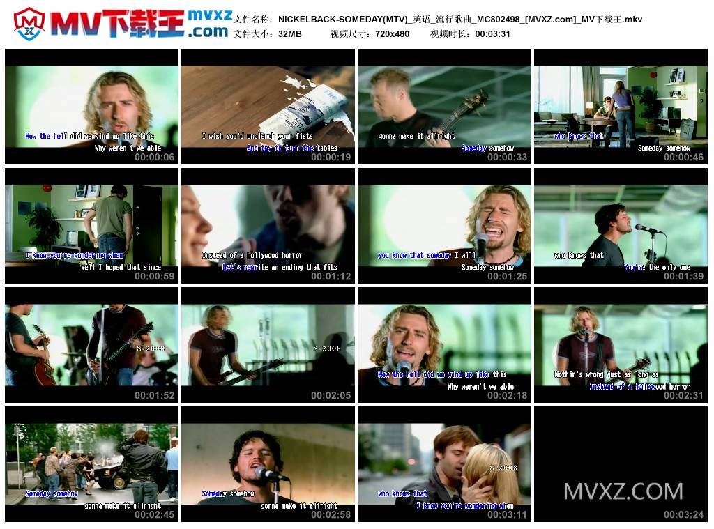 NICKELBACK-SOMEDAY(MTV)_英语_流行歌曲_MC802498